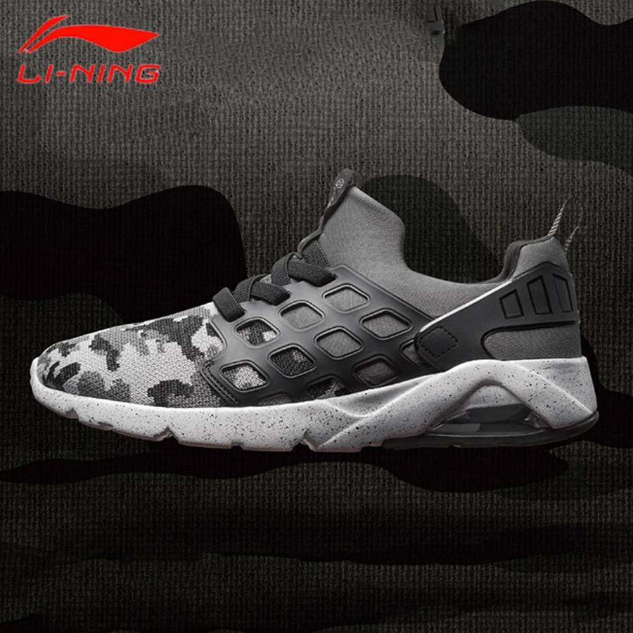 Li-Ning/Мужская прогулочная обувь с пузырьками; кроссовки с дышащей подкладкой; спортивная обувь; AGLM019