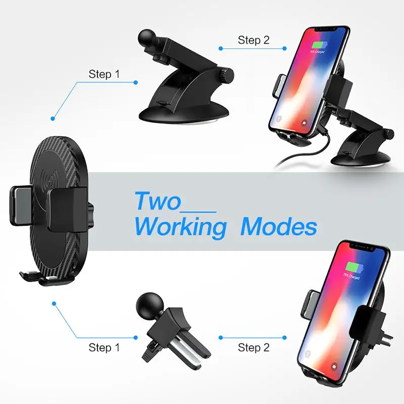 2 в 1 Автомобильный держатель для телефона iPhone X 8 Plus XS Max автомобильное крепление