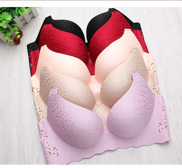 Wireless Thin Underwear Sexy Lingerie Soft Bras For Women French Style Bralette Seamless Deep V Lace Girl Bra | Женская одежда