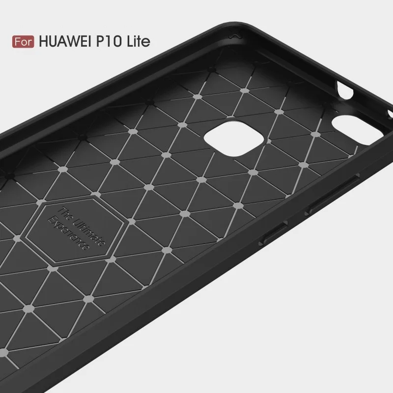 Huawei P10 lite Case Silicone Plus Cases Phone Brushed Carbon Fiber Soft 2017 NewBack Cover G8 Nova |