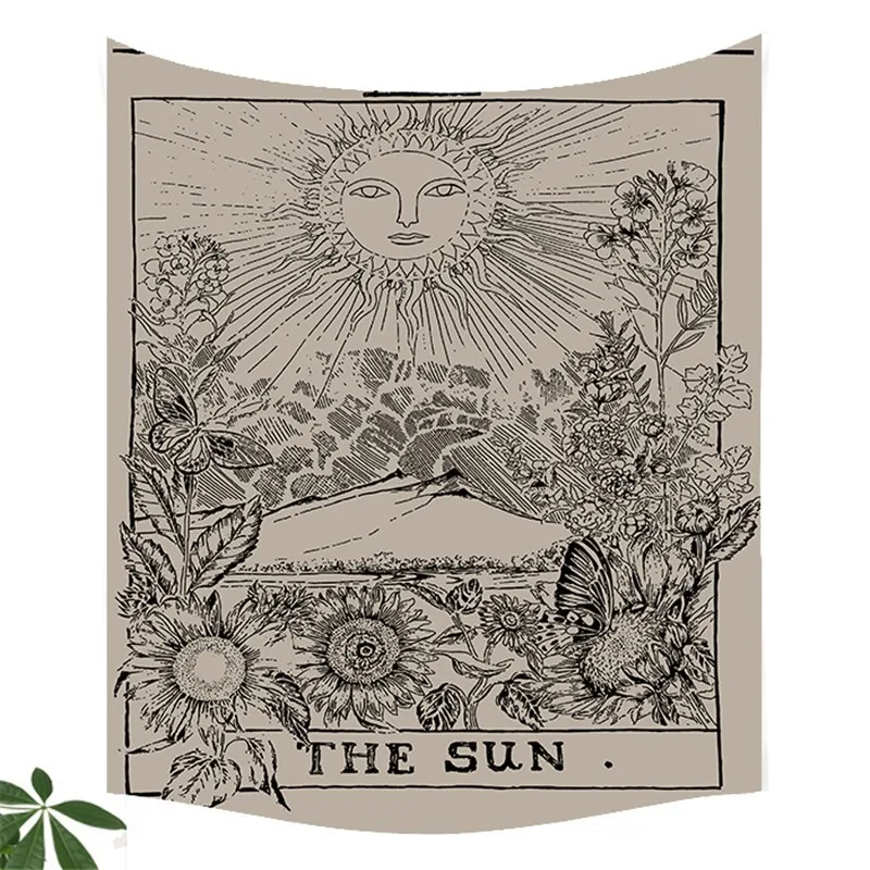 1 шт. Таро Висячие гобелены Sun Star гобелен с Луной хиппи Настенное подвесное одеяло