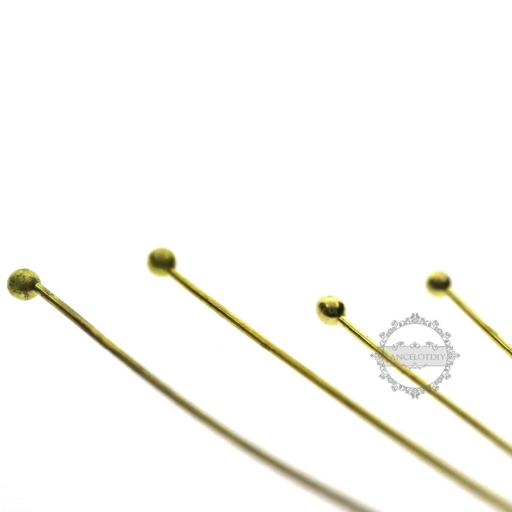 14-60 мм 0 6 22 Guage проволока НЕОБРАБОТАННАЯ латунь DIY 2 шариковая головка шпильки