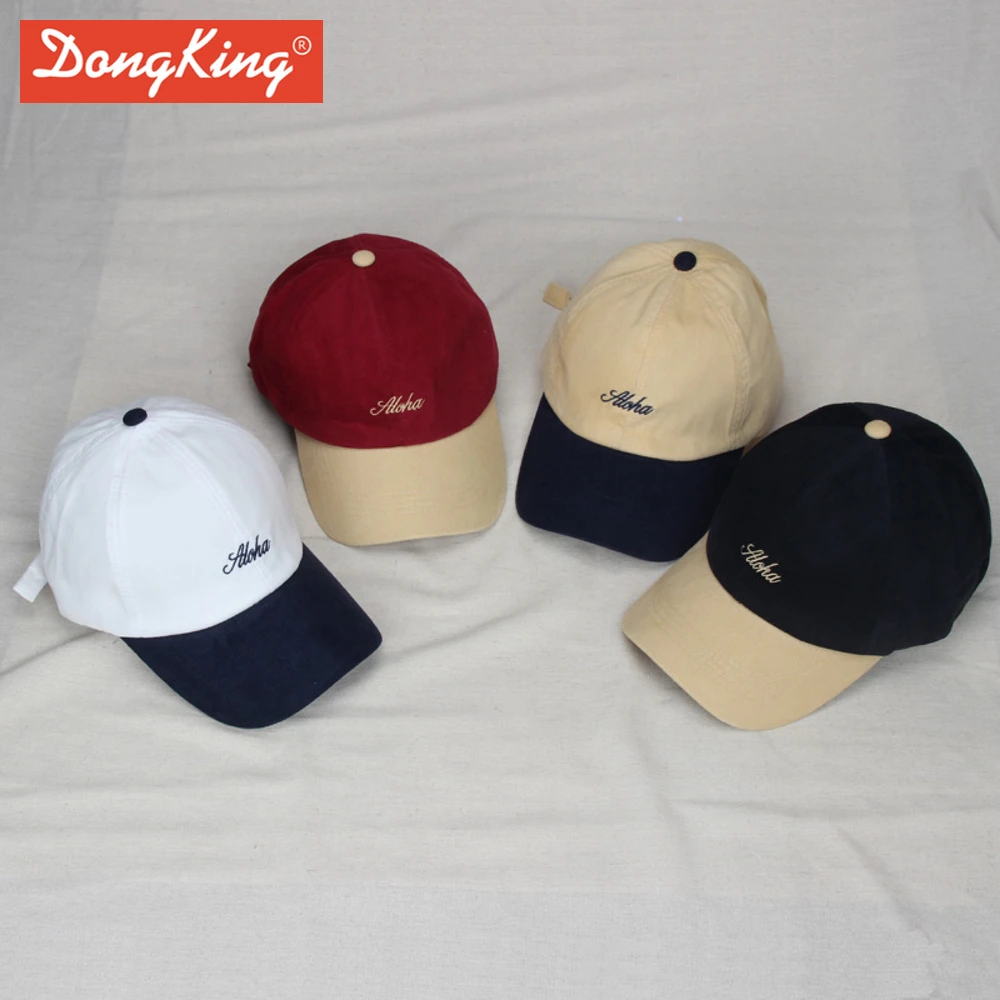 

DongKing Aloha Hat Corduroy Baseball Cap Embroidery Sew Aloha Hats Adjustable Men Women gorras Hats Gift