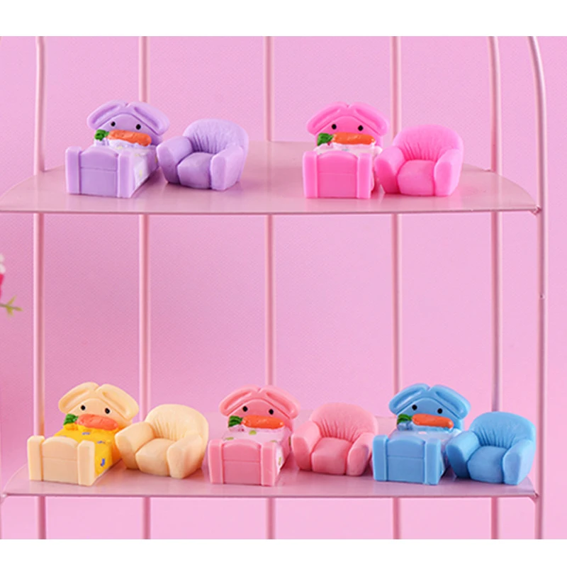 Kawaii морковь маленькая кровать диван Фея садовые миниатюры DIY орнамент смоляные