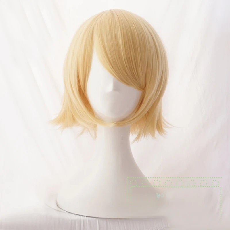 Vocaloid Kagamine Rin / Len короткие светлые термостойкие волосы косплей костюм парик + трек