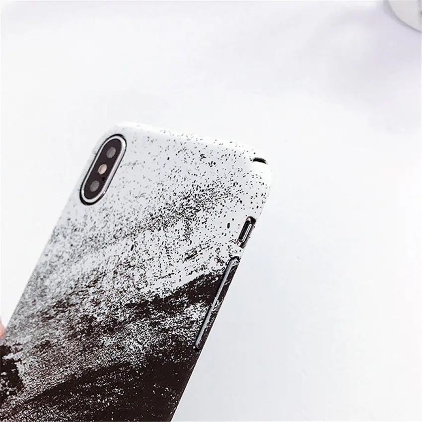 Модный градиентный черно-белый мраморный чехол для huawei P30 Pro P20 Lite Coque Жесткий PC