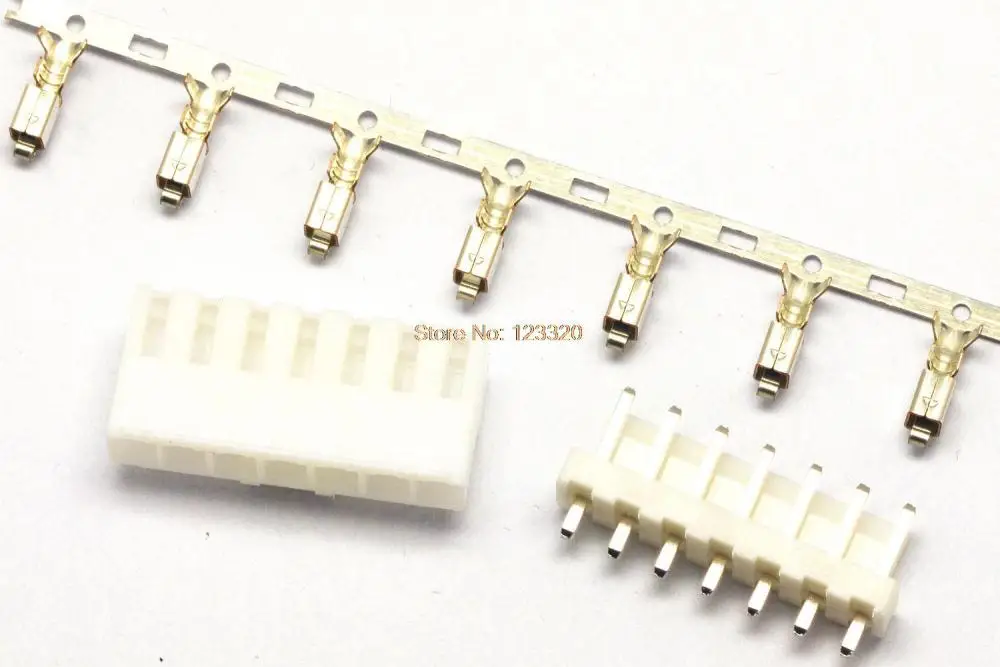 50 компл./лот VH3.96 7Pin шаг: 3 96 мм контактный разъем + клемма Корпус искусственная