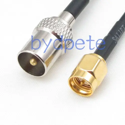 Кабель IEC TV DVB T штекер SMA прямой RG174 перемычка pigtail 4 дюйма ~ 10 футов|sm plug|plug maleplug m |