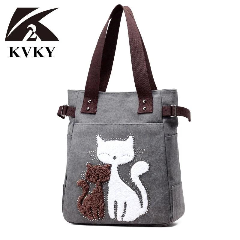 KVKY Женская Холщовая Сумка сумка от известного бренда сумки на плечо с милым