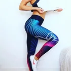 Женские штаны Kezrea для йоги, фитнеса, бега, тренажерного зала, стрейчевая спортивная одежда с принтом, Леггинсы для йоги