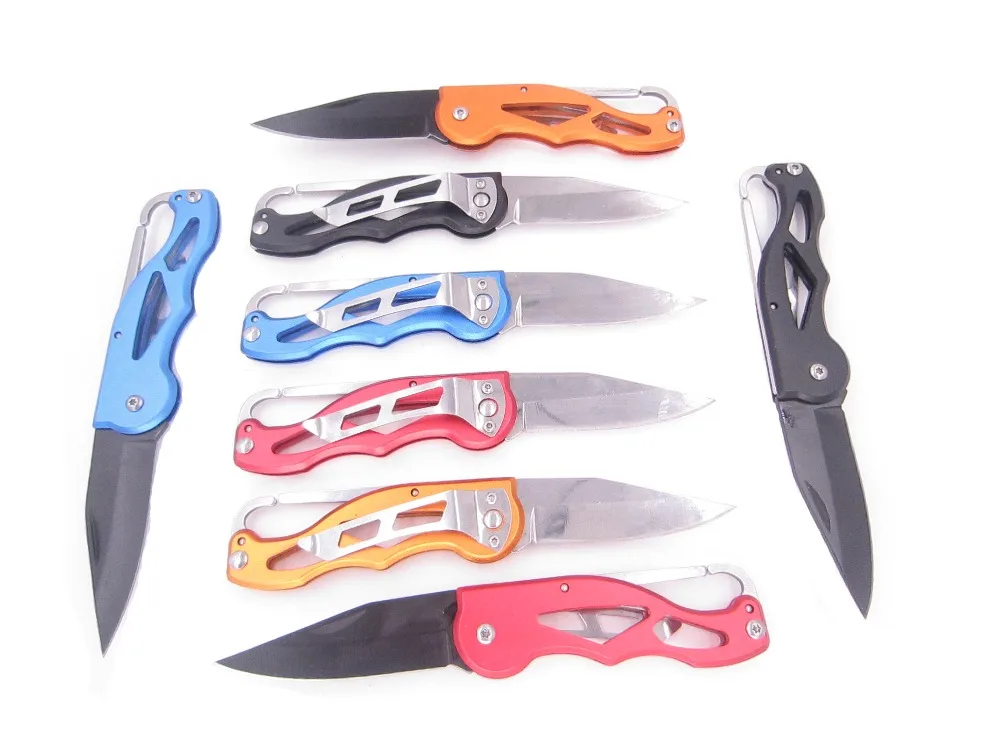 Складной нож для кемпинга с карабином быстрое вытягивание выживания на