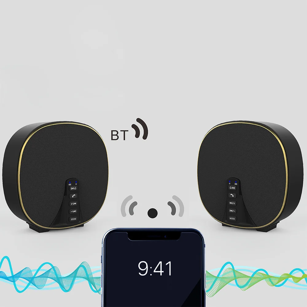 Уличный беспроводной Bluetooth 4 0 стерео портативный динамик Встроенный микрофон