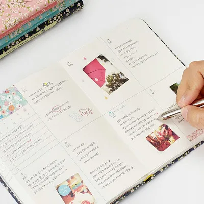 Новое поступление милый ежедневник из искусственной кожи с цветочным рисунком