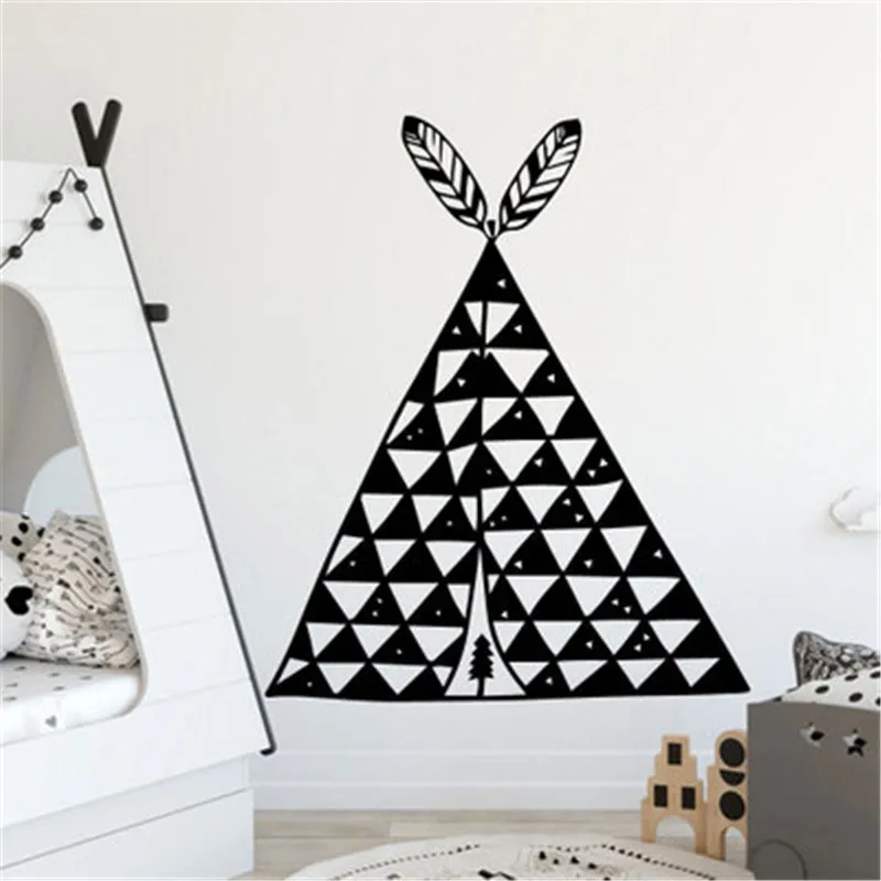 Скандинавский стиль палатки треугольники стены стикеры s для детской комнаты