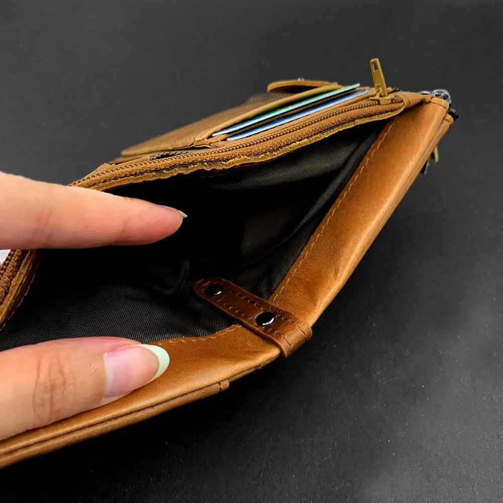 Мужской кошелек из мягкой натуральной кожи с rfid меткой отделением для монет и