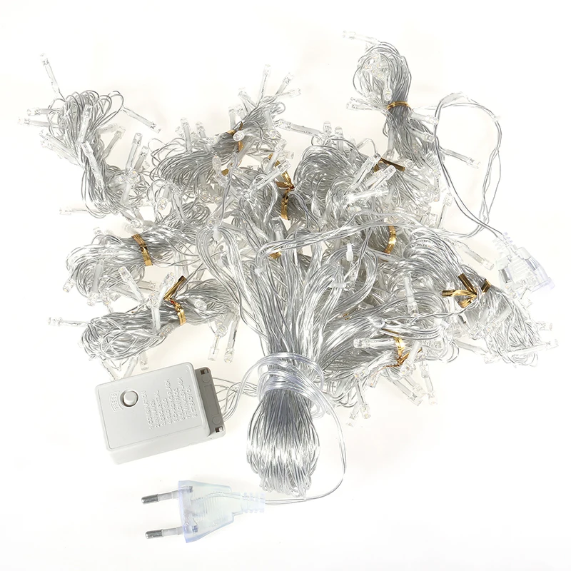 Светодиодная оконная Гирлянда занавеска освещение для улицы дома сада свадьбы