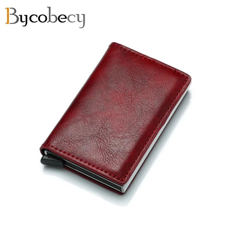 

Кошелек мужской Bycobecy, алюминиевый, металлический, с защитой от кражи, винтажный, с Rfid-защитой