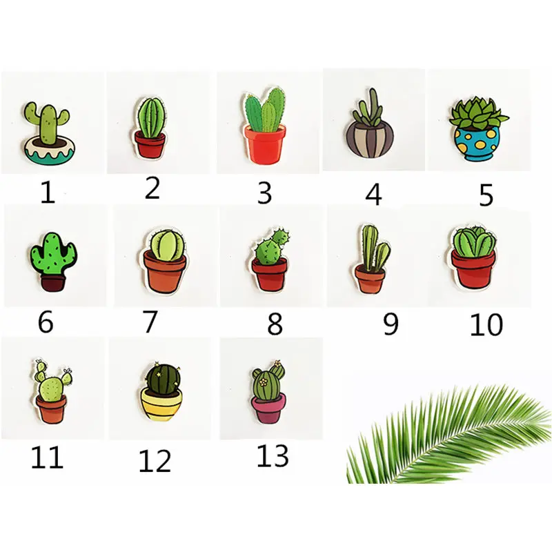 Новые креативные кавайные цветные растения сувенирные магниты для холодильника