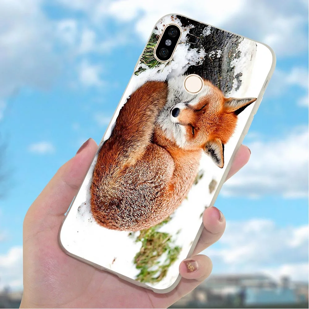 Мягкий ТПУ чехол для телефона Xiaomi Mi 9 Fox Snow Case A2 Lite A1 9se Redmi 5A 4X 4A 5 Plus Prime 6A Note 6 Pro 8