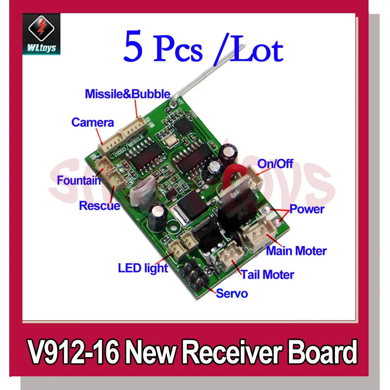 

5pcs New V912-16 Receiver Board for WLtoys V912 RC Helicopter Parts