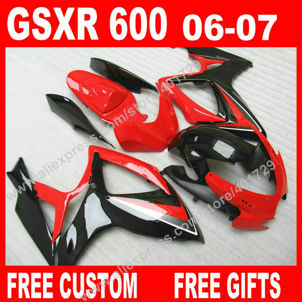 

Обтекатели для кузова SUZUKI GSXR 2006 2007 K6 BACARDI GSXR600 GSXR750, набор из 7 шт., KN95