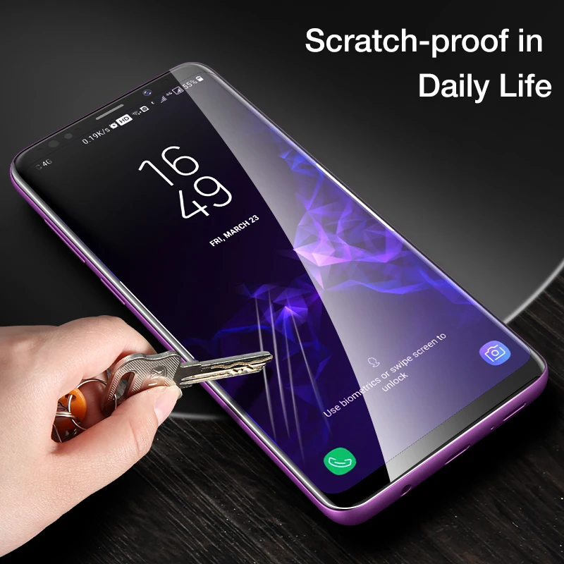 

FLOVEME 3D Curved Soft Full Protective Film For Samsung Galaxy S8 S9 Plus Screen Protector For Samsung Galaxy S8+ S9+ Not Glass