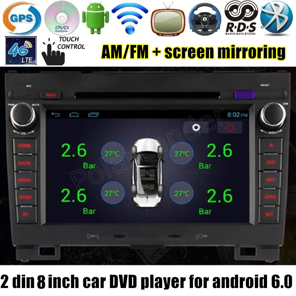 2 Din 8 дюймов Автомобильный dvd-плеер Android 6 0 Гб ОЗУ 16 Wifi GPS радио для G/reat W/all H-aval H-over H3 H5