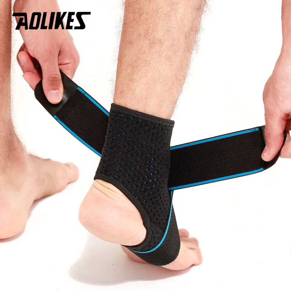 Фиксатор голеностопа AOLIKES компрессионный с регулируемым ремешком 1 шт.|ankle support|ankle