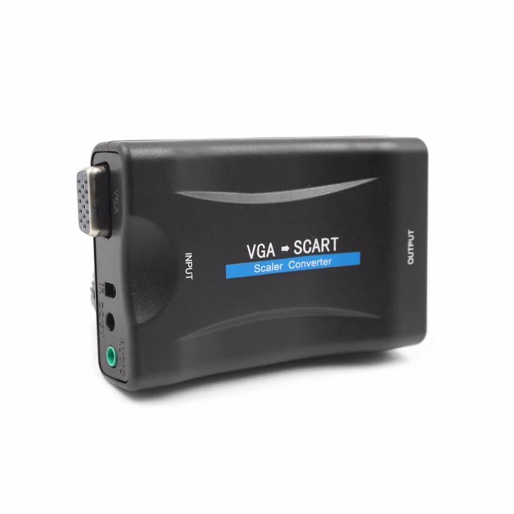 Pro DC 5 в VGA к Scart видео конвертер коммутатор масштабирующего устройства Overscan Underscan