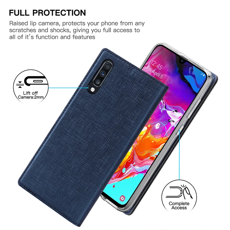 Откидной Чехол для samsung Galaxy A50 A70, кошелек с отделением для карт, магнитная подставка, чехол-книжка для samsung Galaxy A20E A40