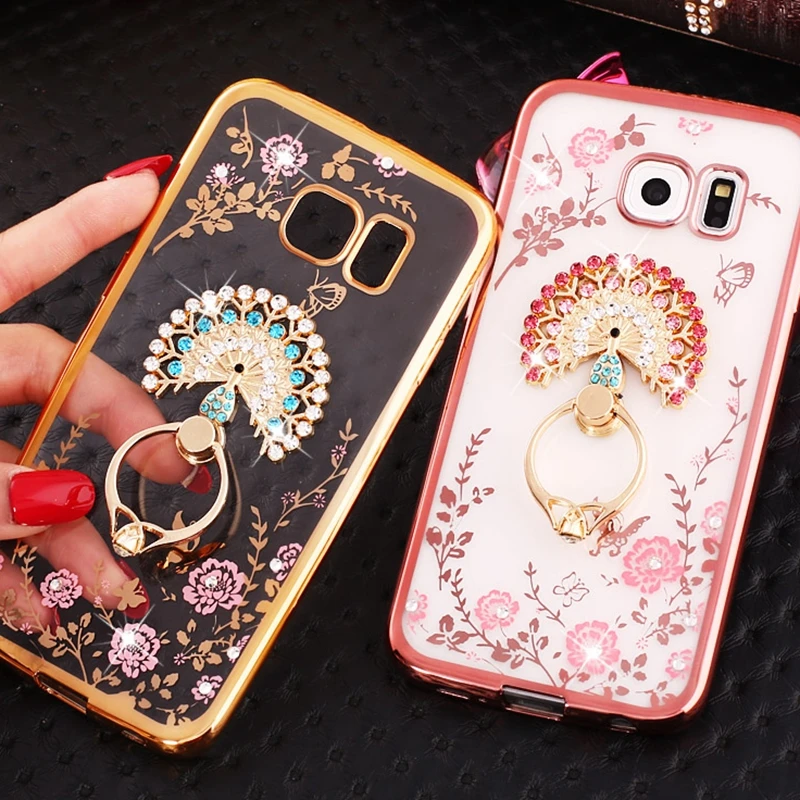Роскошный блестящий чехол со стразами для Samsung S7 S8 S9 S10 Plus J2 Prime J3 2016 J5 Pro J7 2017 милый с
