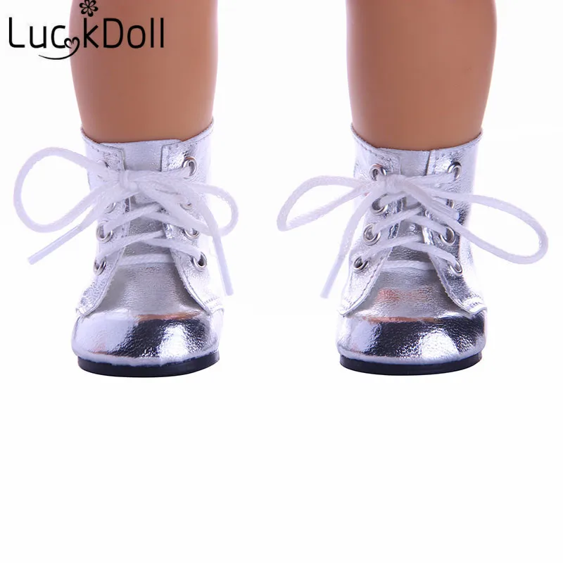 Красивые серебряные сапоги LUCKDOLL 18 дюймов американская кукла 43 см аксессуары для