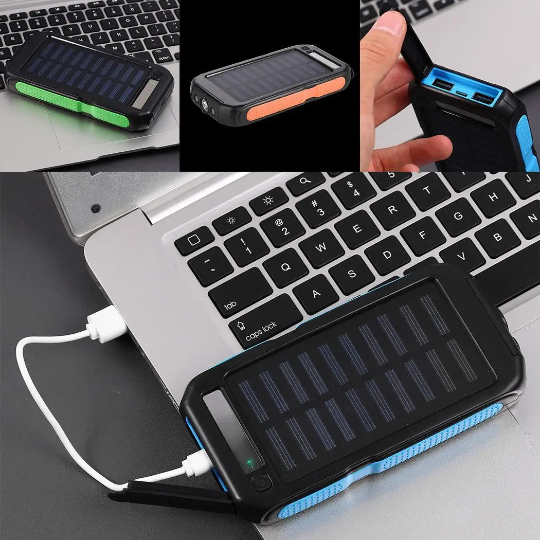 Солнечная энергия общий портативный двойной USB внешний встроенный интерфейс. 10000