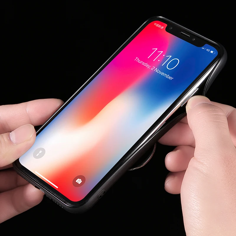 FLOVEME модный металлический кольцевой чехол для iPhone 6 7 8 Plus с магнитной подставкой