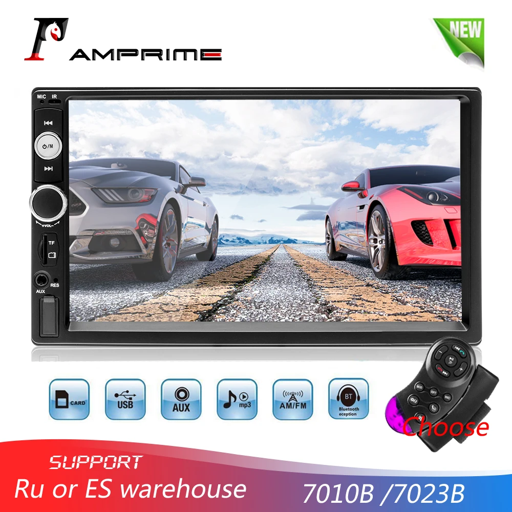 AMPrime 2din автомобильный стерео плеер " Авторадио MP5 сенсорный Bluetooth 2 din мультимедийный плеер AUX/FM/USB/SD автомобильный резервный монитор аудио