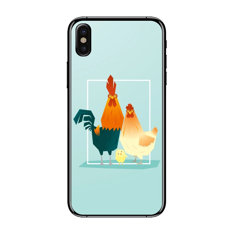 Ultra Thin Cute Chicken Printed For iPhone X Soft Clear Phone Case 7 7Plus 6 6S 6Plus 5 8 8Plus 10 Protector |