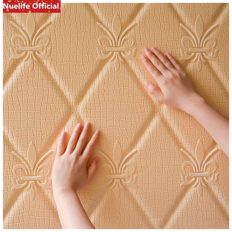 3D geometric pattern soft package wallpaper study dining room living room bedroom waterproof anti-collision foam wall stickers