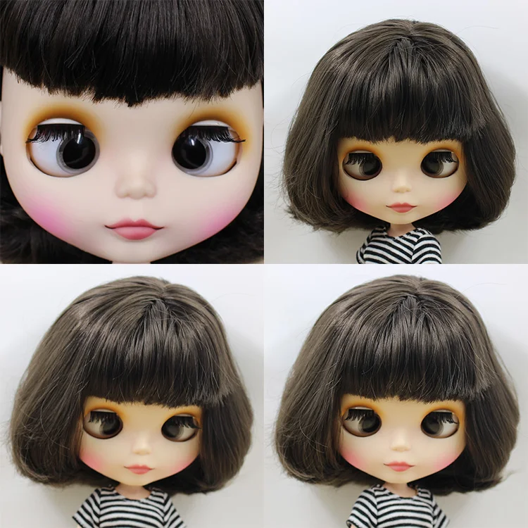ICY DBS Blyth кукла 1/6 bjd игрушка короткие черные волосы с перекрещивающимися прядями