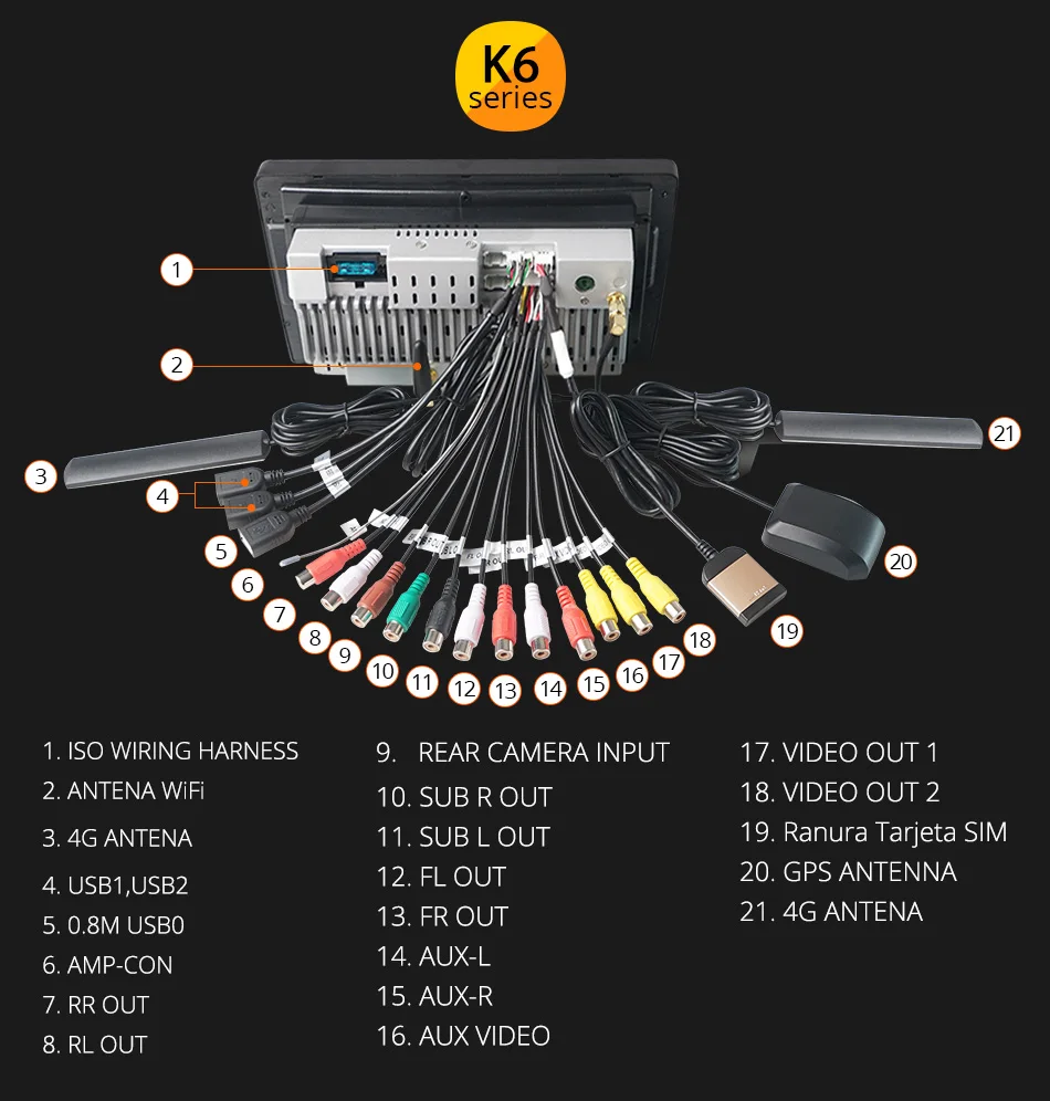 Ownice K6 ультратонкий 1din 4 SIM LTE WiFi 8 ядер Android 8,1 4 Гб+ 64 ГБ Автомобильный мультимедийный плеер радио gps навигация SPDIF DSP CarPlay