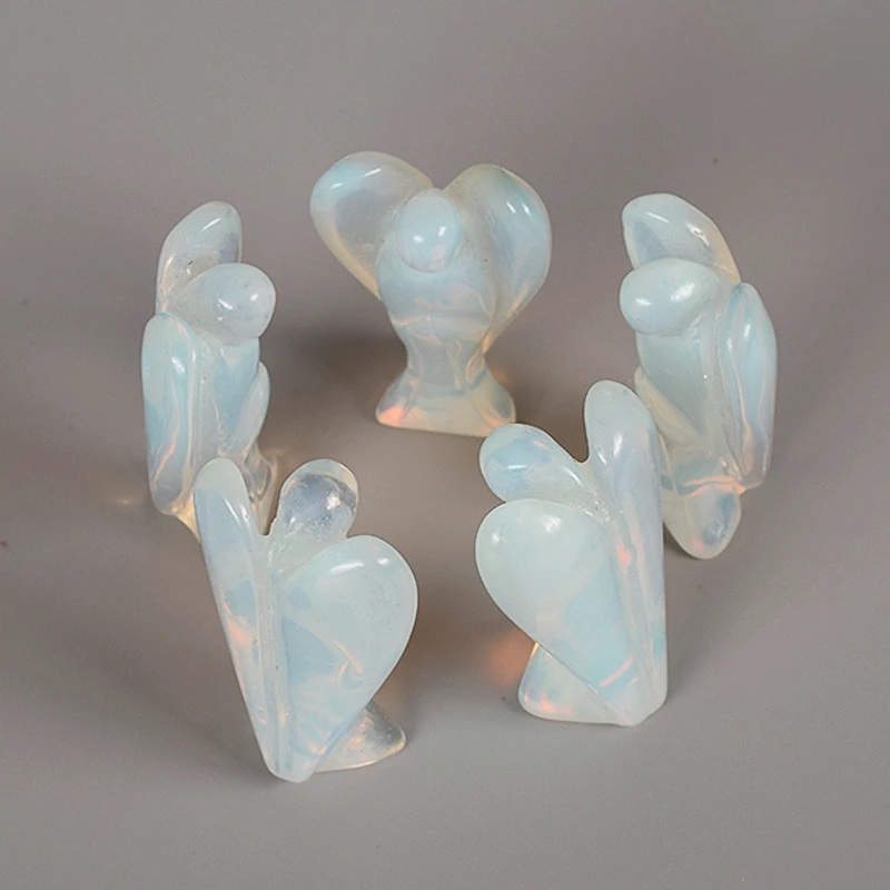 1 шт. ручной работы резные драгоценные камни Опалит Ангел полудрагоценные