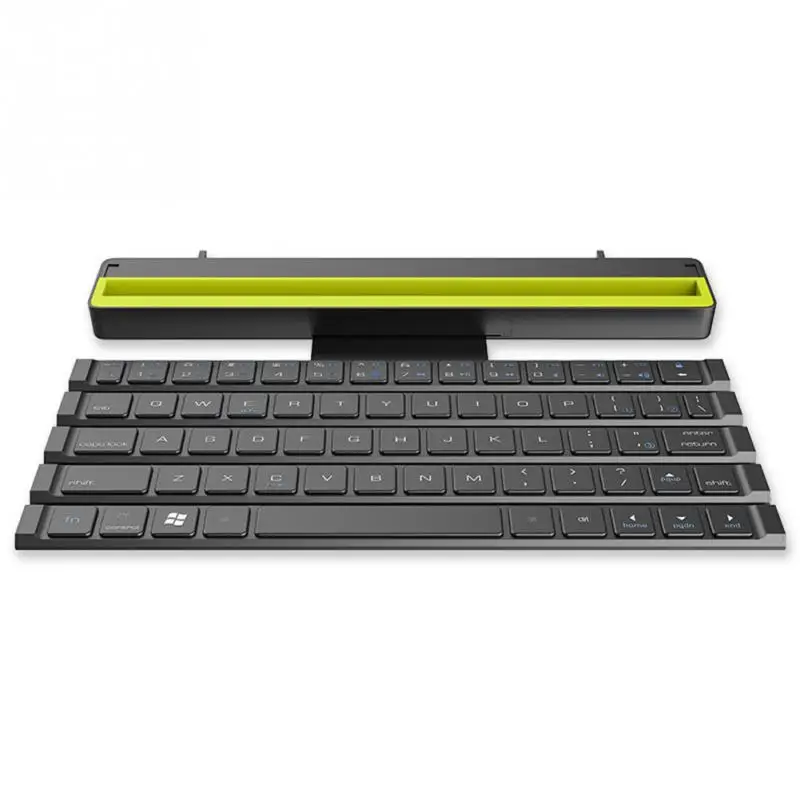 Универсальная Беспроводная Bluetooth клавиатура с держателем свернутый быстрый