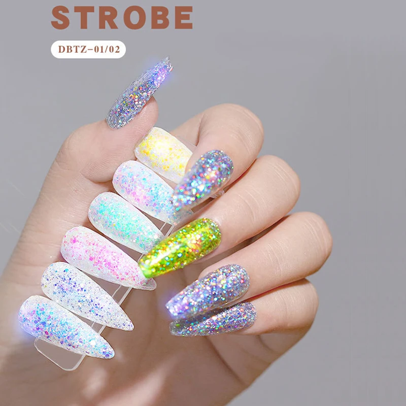 12 шт./компл. Nail Art Блеск супер яркая блестками симфоническая пудра ногтей маникюр Сделай Сам аксессуары для маникюрных инструментов