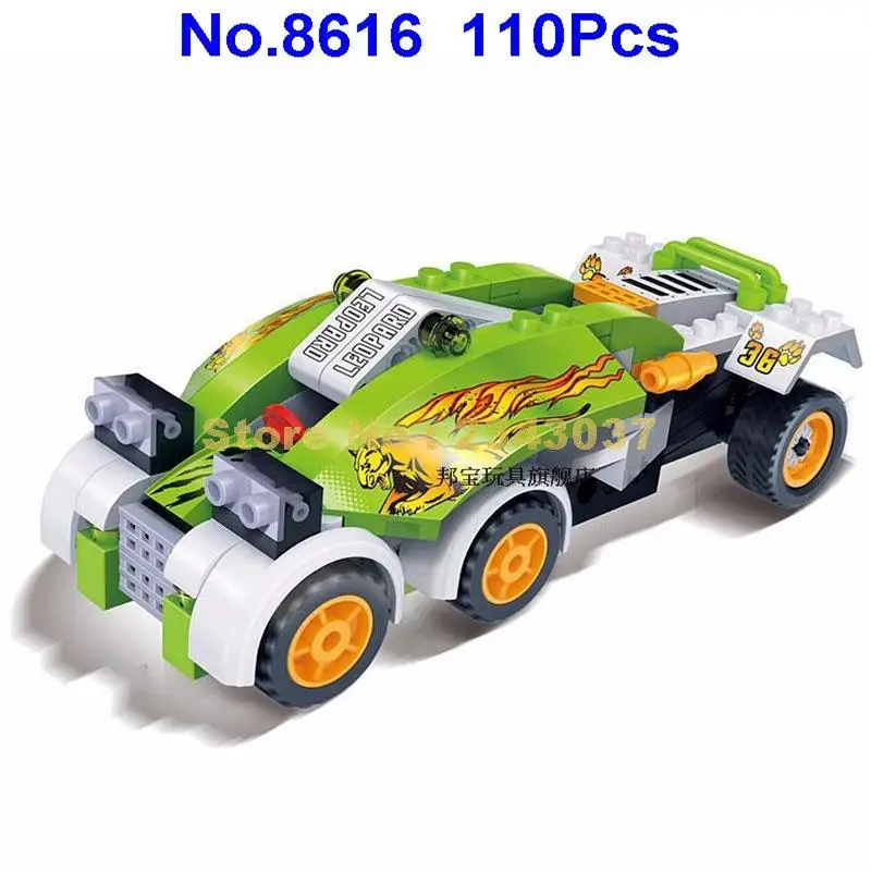 8616 110 шт. Детский конструктор леопардовый шрам|building blocks|block blockcar blocks |