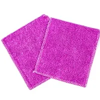 purple Из 2 предметов из бамбуковых волокон, ткань для очистки Кухня мытья масла мебель влажные салфетки Нетканые автомобиля многофункциональные столовые приборы Бытовые чистящие средства - Цвет: purple