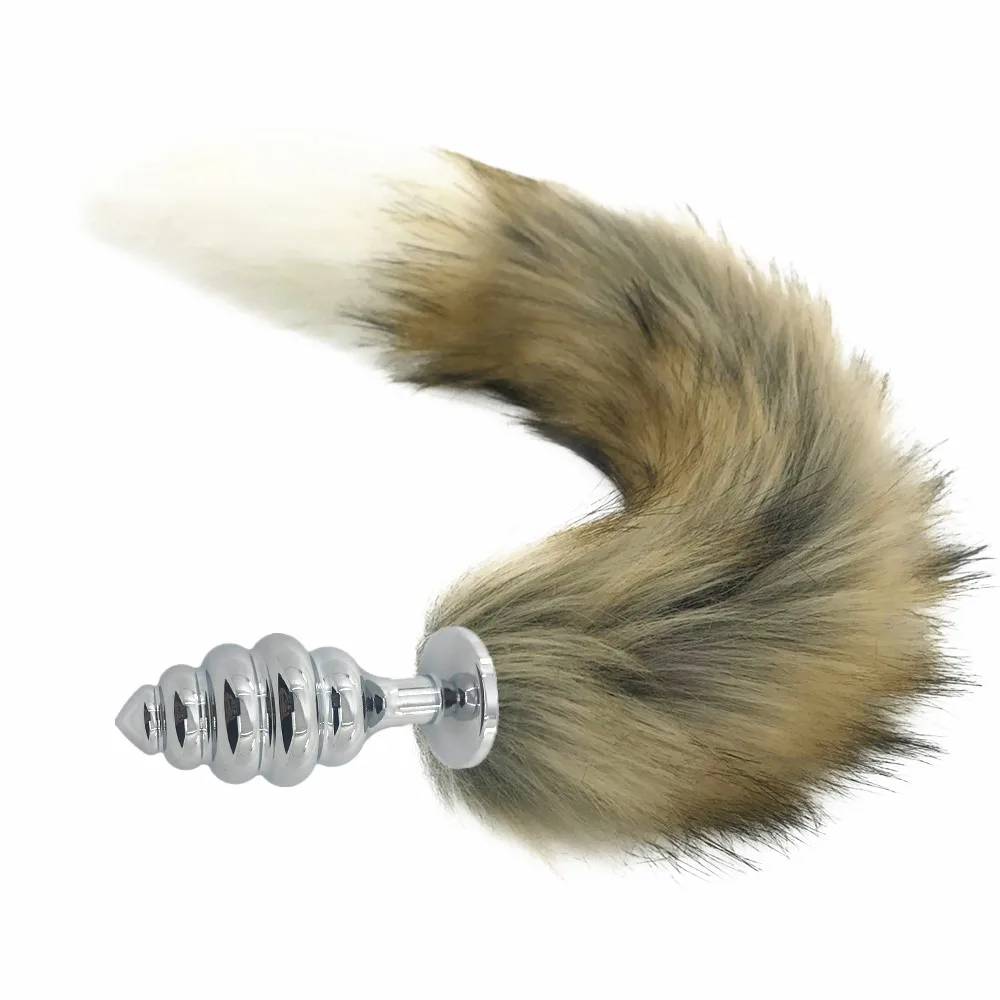 40cm Sex Toy Fox Tail Anal Plug Dog Back Metal Toys for Woman Bondage | Красота и здоровье