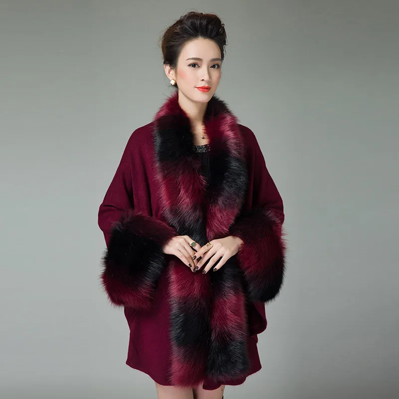 Зимнее меховое 2017 элегантное женское разноцветное пальто из искусственного меха