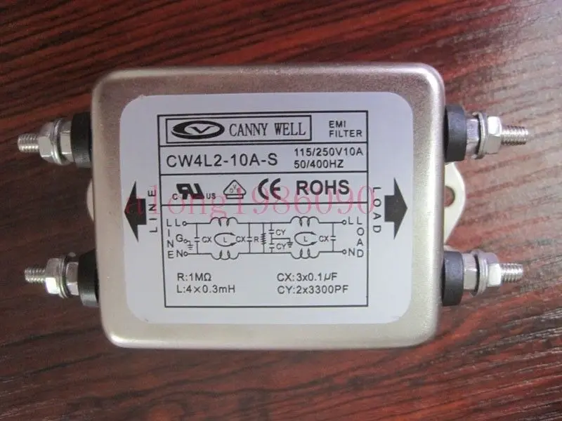 CW4L2 10A S / 20A установка шасси IEC Power Line EMI Filter AC 115V/250V|filter emi|filter power |