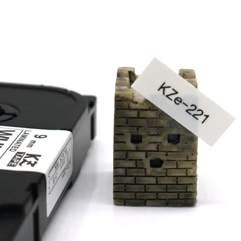 Ламинированная клейкая лента CIDY TZ221 TZ 221 TZe221 TZe фотоэтикетки P Touch черного и белого