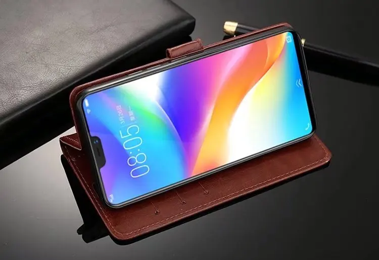 Кожаный чехол книжка с подставкой для Vivo V9 / Y85 Z5X Y17 V15 S1 Pro Y71 кошелек Vivi