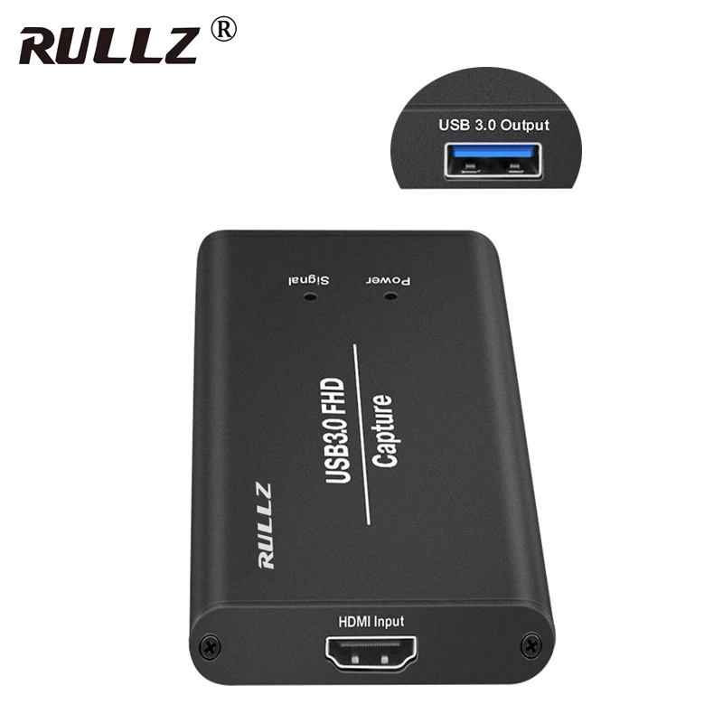 Black NO Package Full HD USB 3,0 HDMI Игровая видеокарта для записи для MAC Win10 Facebook Youtube OBS Twitch Meeting на открытом воздухе прямая трансляция - Color: Black NO Package